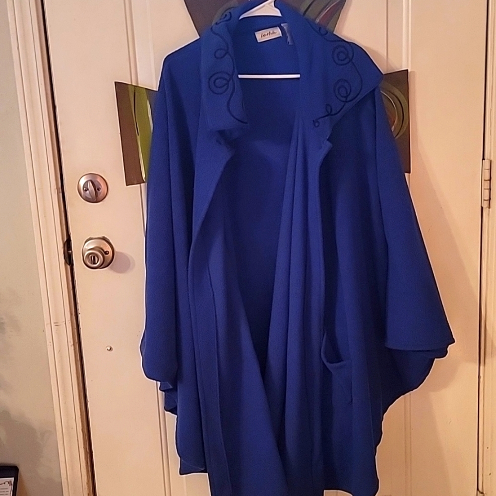 Royal Blue winter cape from Maurices
